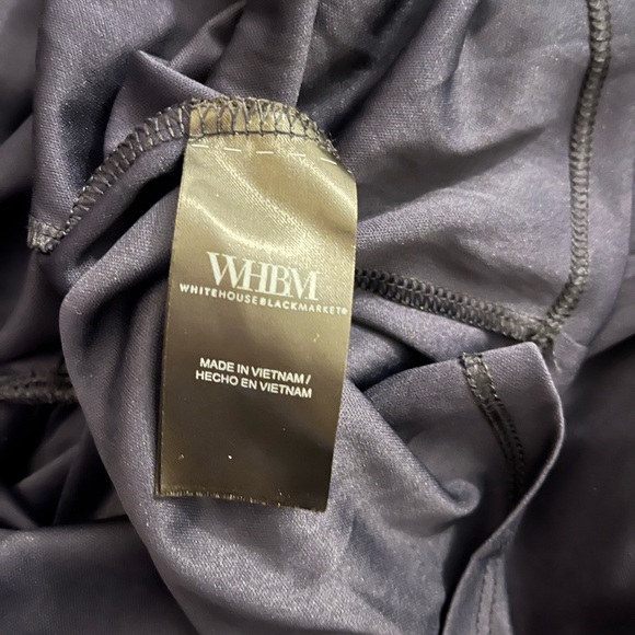 White House Black Market Blue Ruched Wrap Dress - Picture 6 of 11